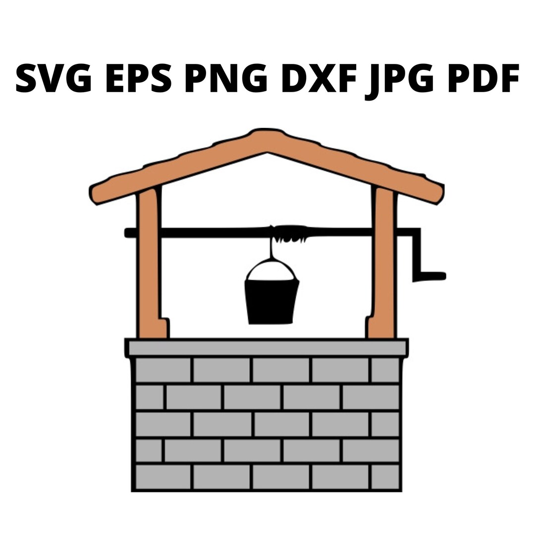 Water Well Drawing SVG Clipart Autumn Wells Image Digital - Etsy UK