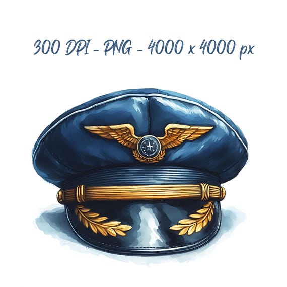 Pilot Hat Peaked Cap Gold Wings Pilot Hat Peaked Cap Gold Wings