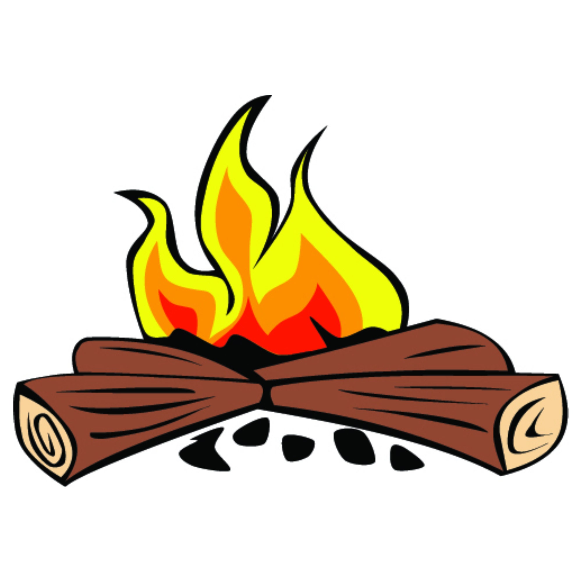 Log Fire SVG Clipart Bonfire JPG Digital Download Campfire Etsy Ireland