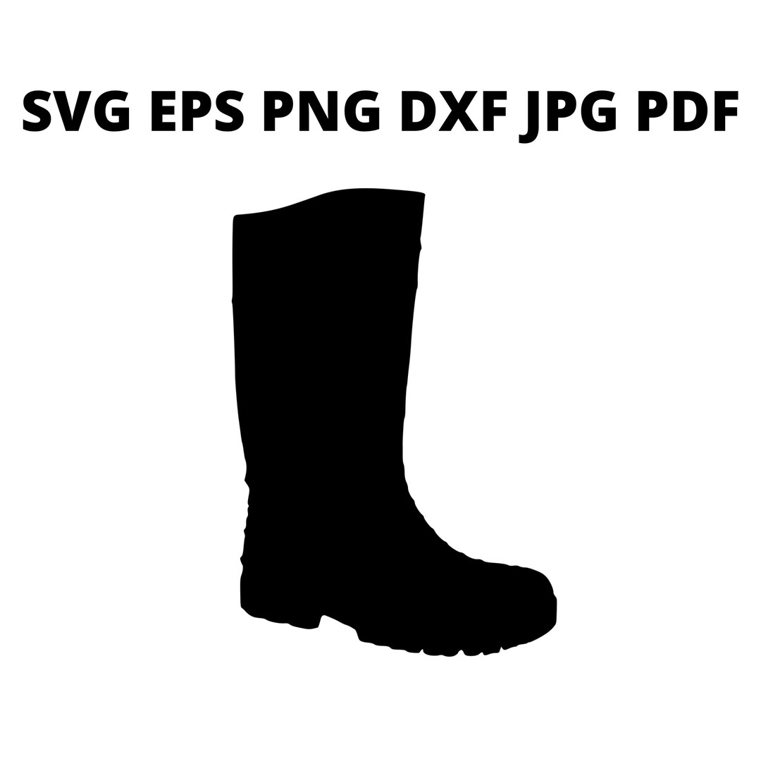 Black and White Rubber Boot SVG Clipart Farmer Shoe Digital Etsy