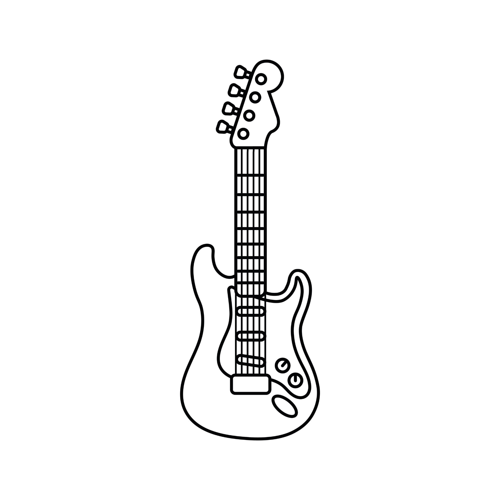 Guitare électrique Noire Et Blanche De Cru Sur Un Support D'isolement Sur  Le Blanc Image stock - Image du bleus, objet: 154119345