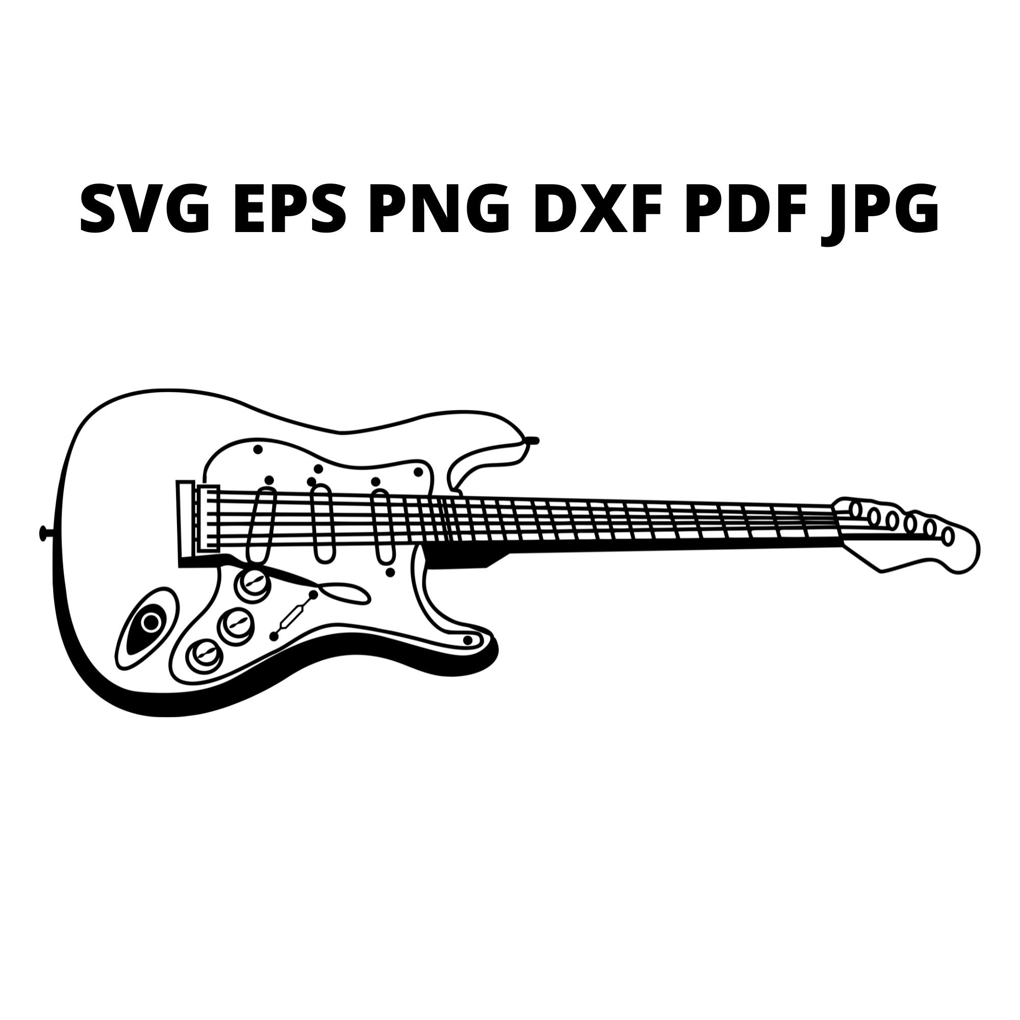 Electric Guitar Silhouette Clip Art