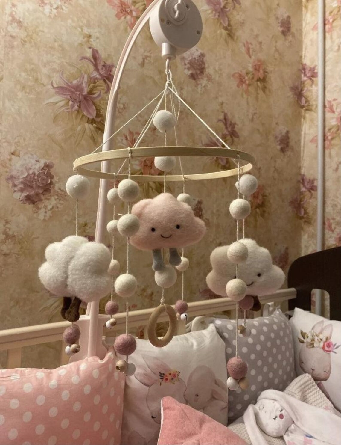 Wooden mobile hanger baby crib mobile holder baby mobile Etsy