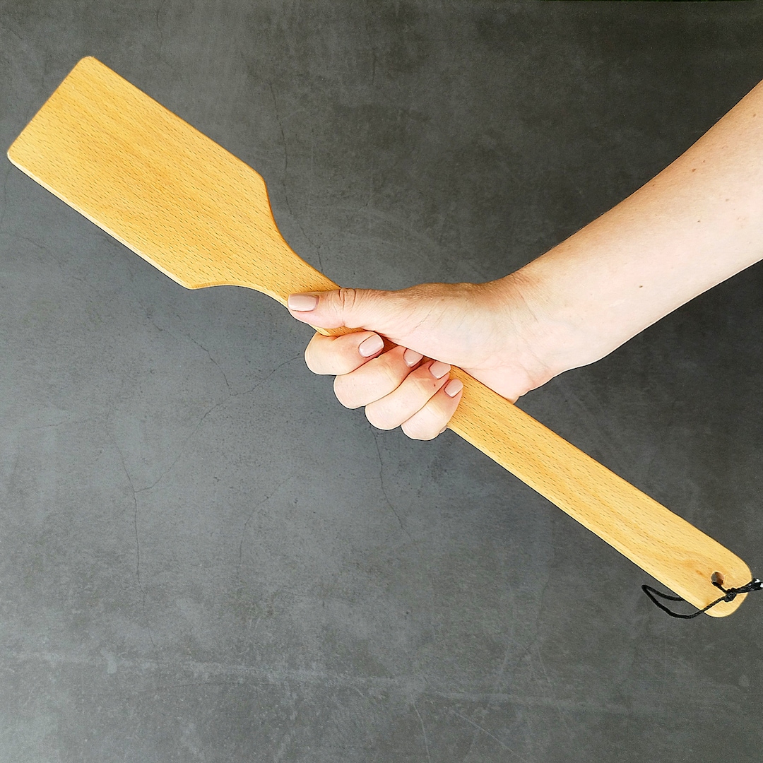 18 Long Wooden Stir Paddle Heavy Duty Cajun Spoon for Cooking in Big