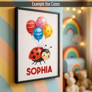 25 Cute Ladybug Clipart Watercolor Bundle, Ladybugs PNG Set, Spring Nursery, Valentine Sublimation, Printable Stickers, Instant Download image 7