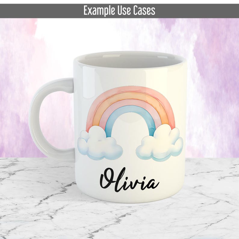 25 Pastel Rainbow Clipart PNG Set, Watercolor Boho Rainbow ...
