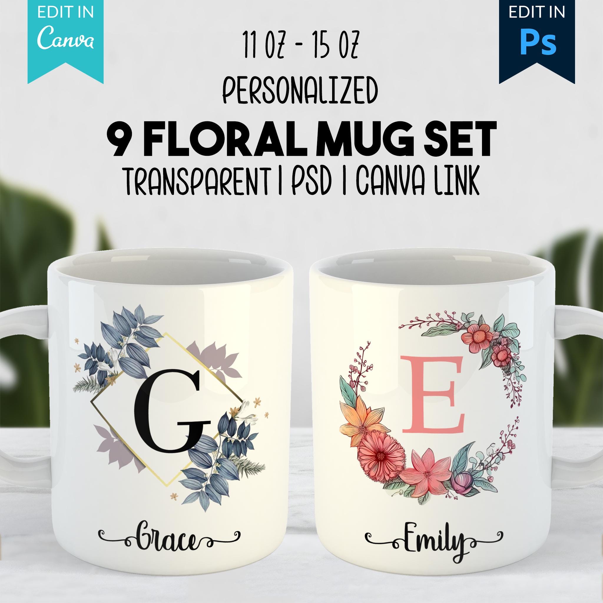 10 Oz Mugs Set - Etsy