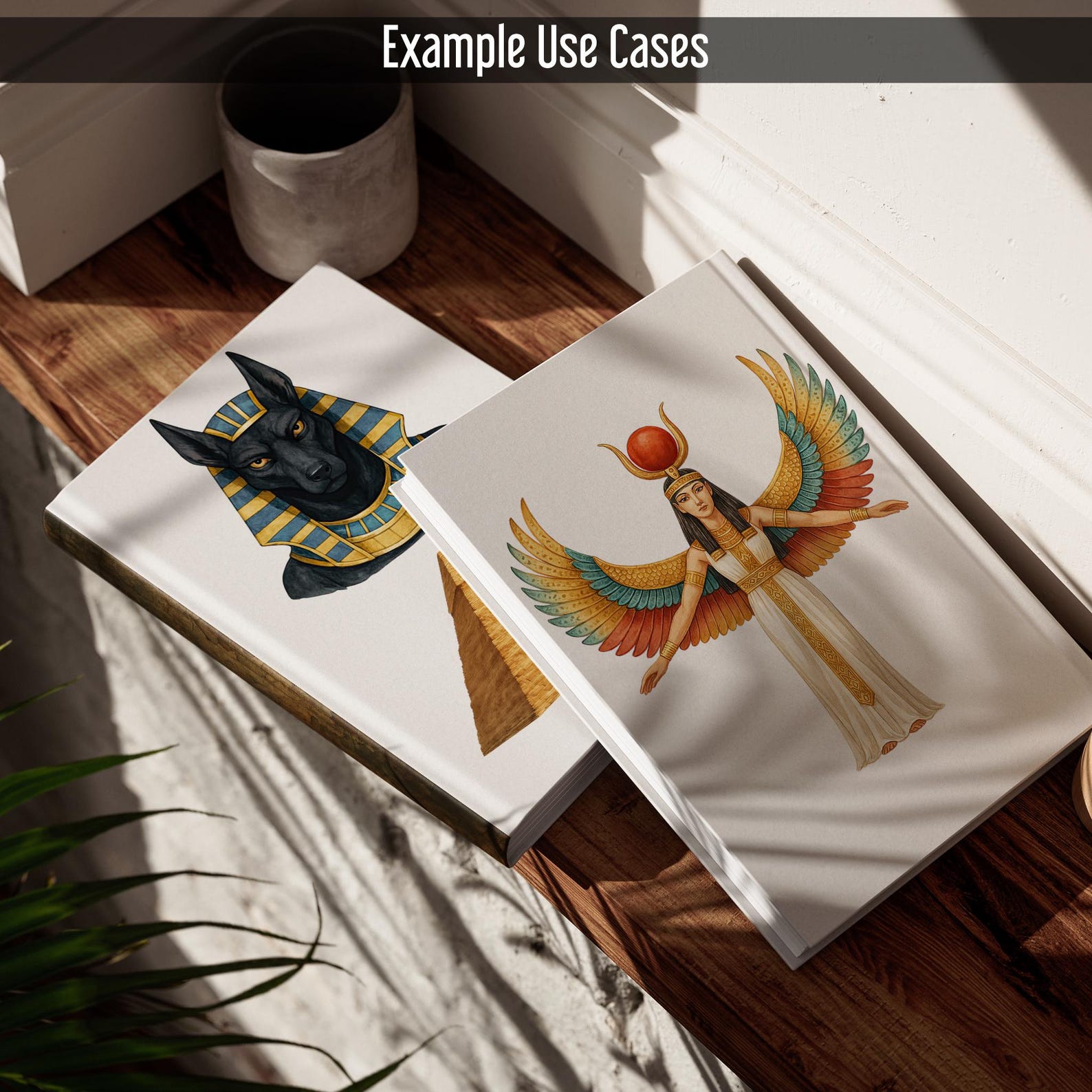 75 Watercolor Ancient Egypt Clipart Bundle, Pharaohs, Gods, Pyramids ...