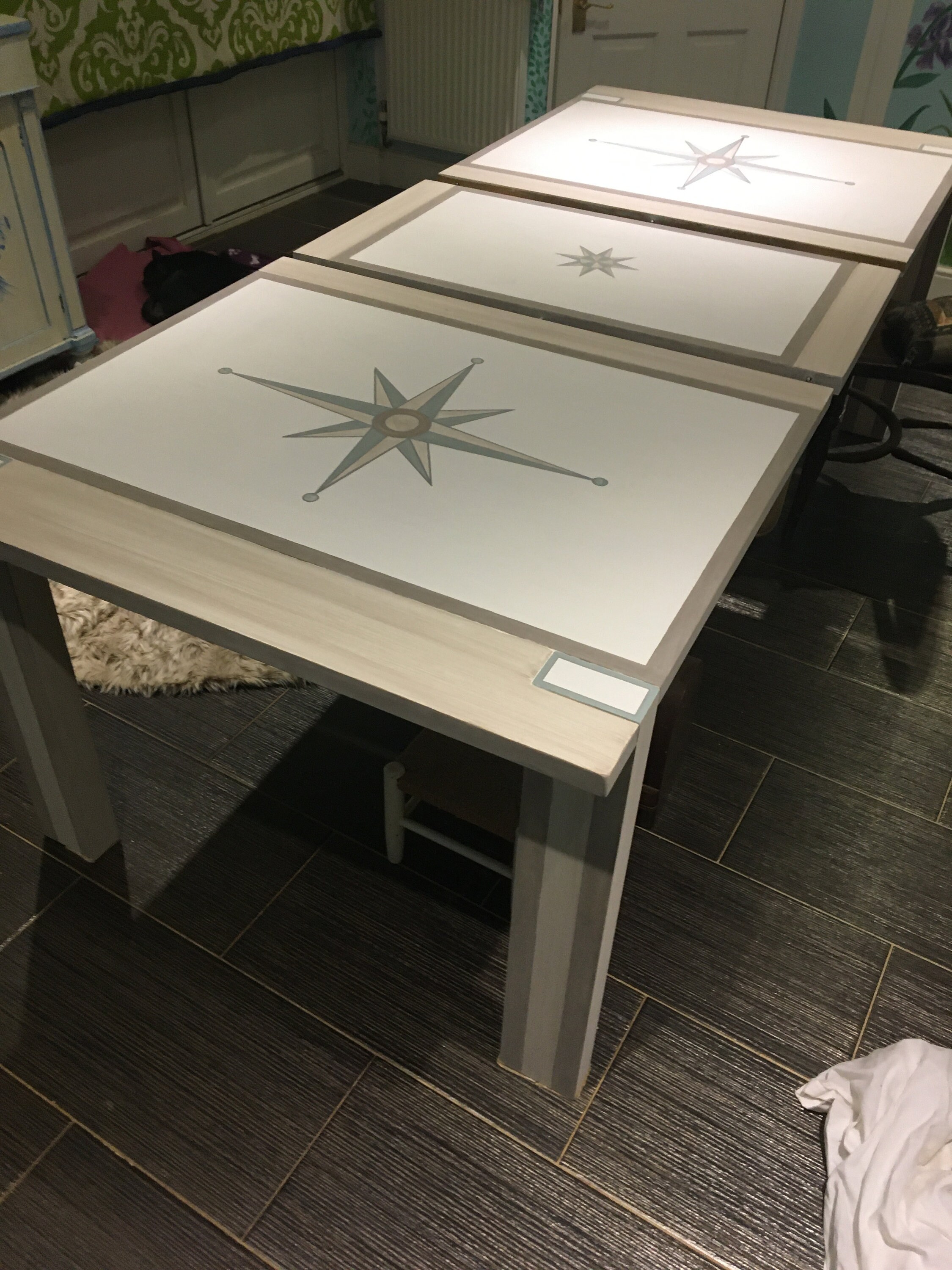 Hand painted dining room table Etsy