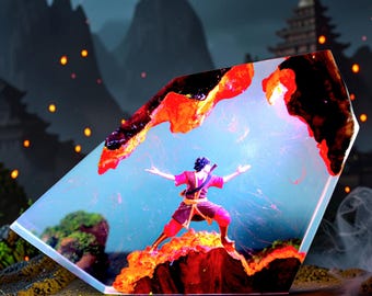 Lámpara de resina artesanal de Zuko de Avatar: La Leyenda de Aang - Decoración de anime