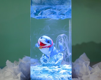 Jeff the Shark Display Figure Resin Lamp - Night Light, Room Decor