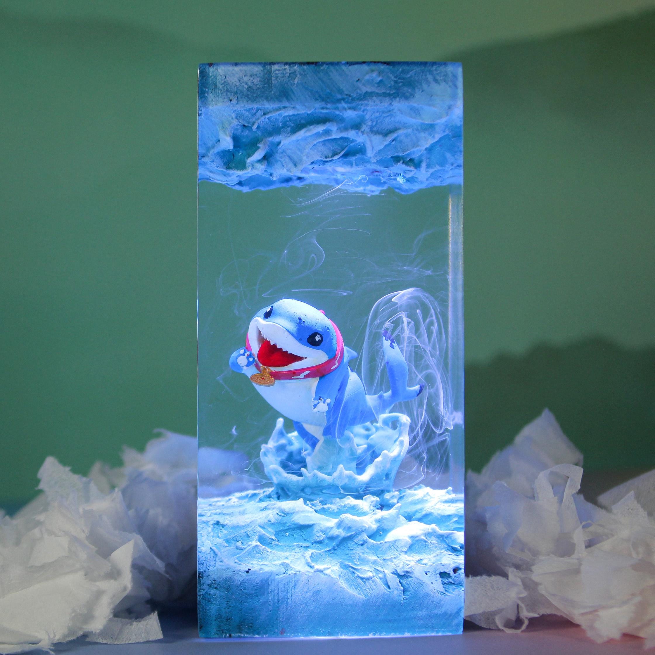 Jeff the Shark Display Figure Resin Lamp - Night Light, Room Decor