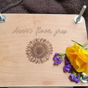 Personalized Flower Press: Large Plywood Herbarium Press