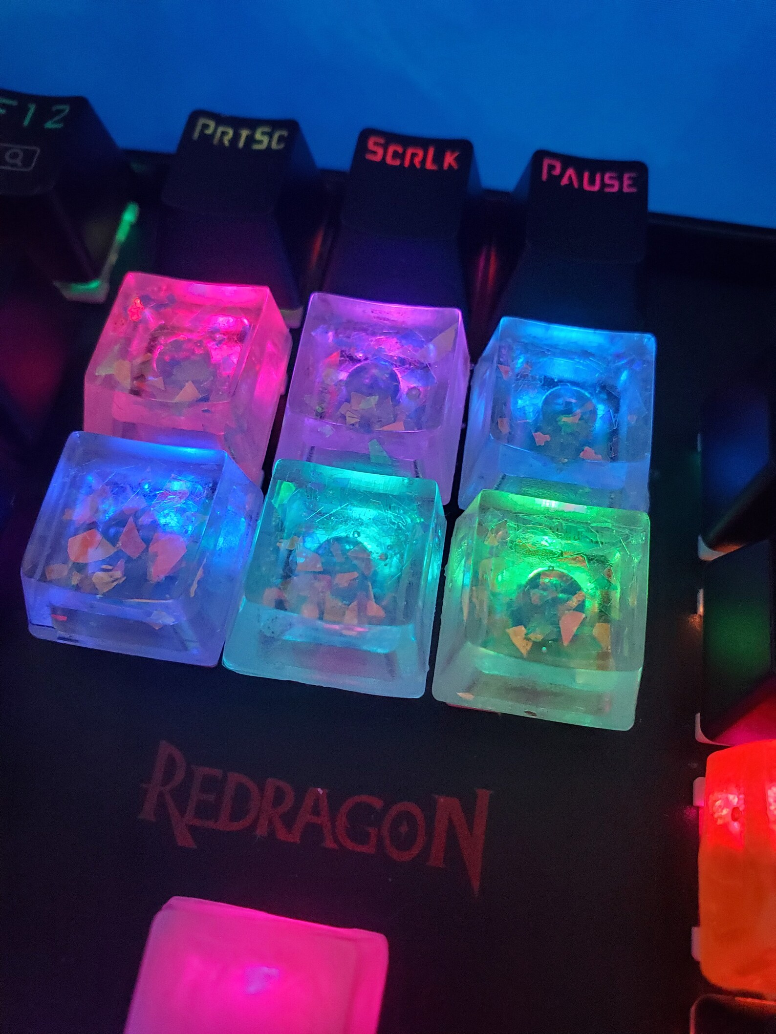 Shattered Glass Keycaps for Cherry MX Switches Mechanical Etsy