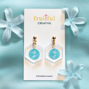 Mystical Rose Earrings, Christian, Catholic