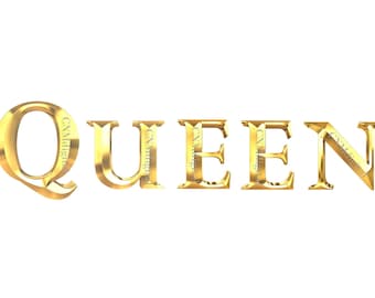 Gold Queen Letters: English Alphabet PNG Clipart (Digital Download)