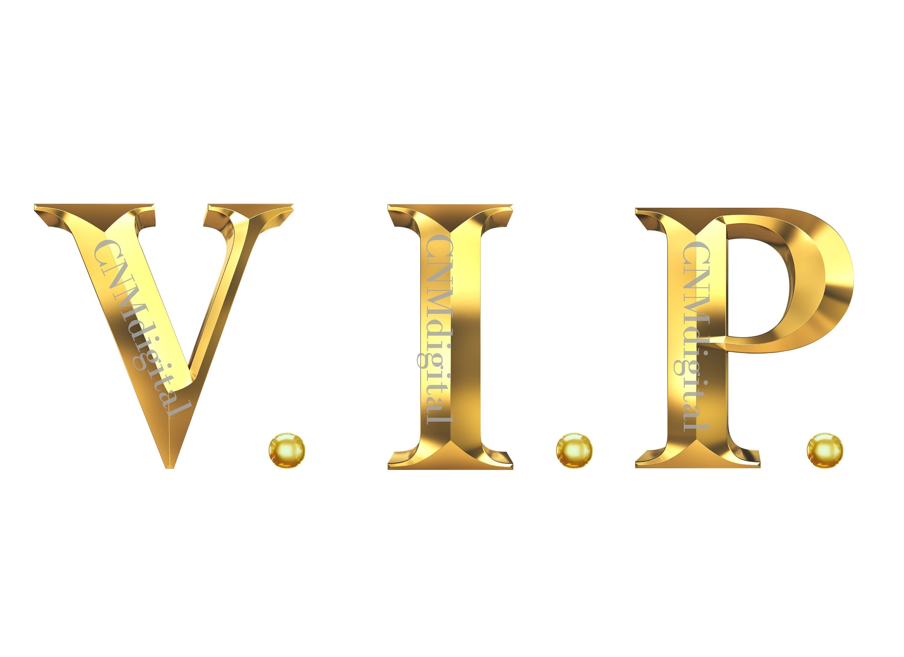VIP Gold Letters English Alphabet, Instant Download, Digital File