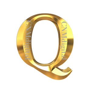 Gold color letter English Instant Download, Q-letter ONLY Digital file Gold color letter commercial clipart PNG format Transparent