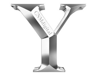 Silver Letter Y Clipart: Metallic PNG, Transparent Alphabet (Digital Download)