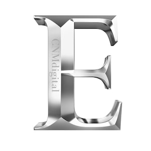 Silver letters, English alphabet, Instant Download, Digital file, metallic color letter, clipart, PNG format, Transparent, E-letter ONLY.