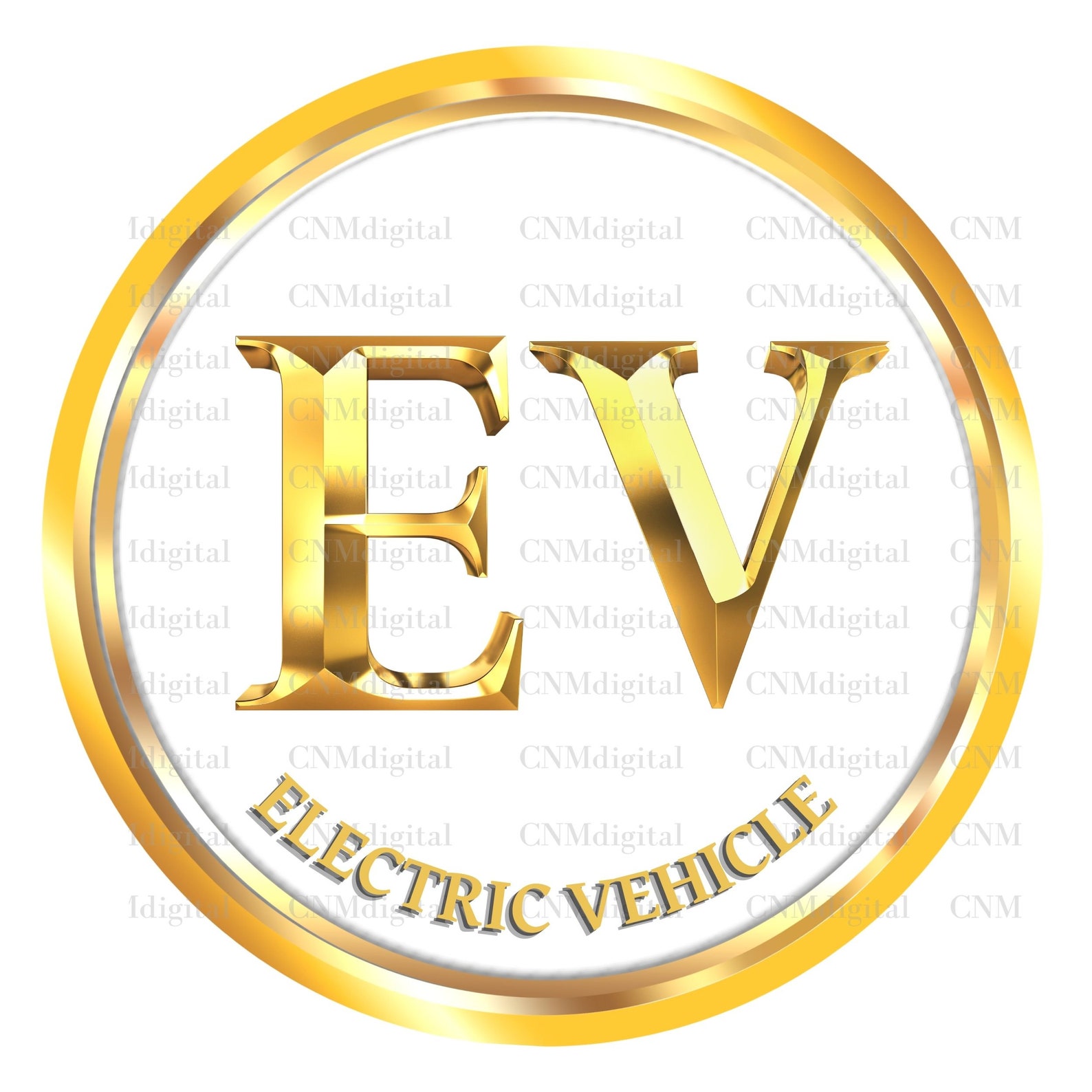 Electric Vehicle Sticker EV Gold Color Letter Vinyl Decal Etsy