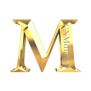 Gold color letter English Instant Download, M-letter ONLY Digital file  Gold color letter commercial clipart PNG format Transparent