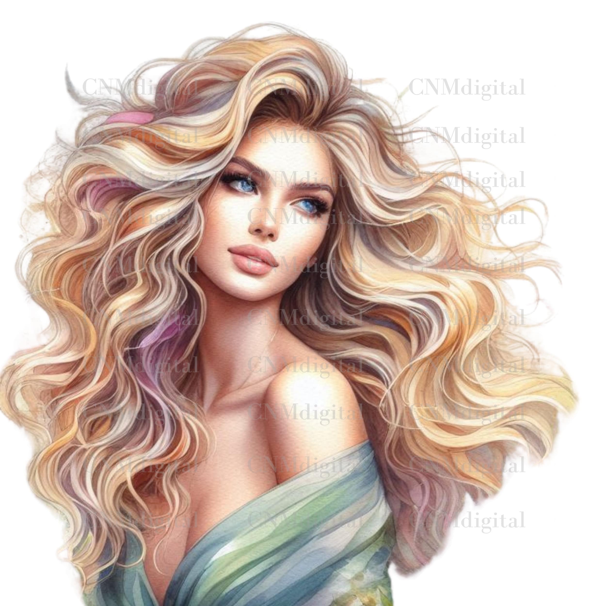 Blonde Woman Abstract