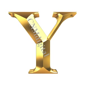 Goldfarbe Buchstabe Englisch Sofortdownload, NUR Y-Buchstabe Digitale Datei Goldfarbe Buchstabe kommerzielle Clipart PNG-Format Transparent