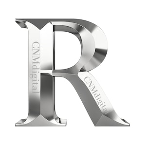 Letras plateadas, alfabeto inglés, Descarga instantánea, Archivo digital, letra de color metálico, clipart, formato PNG, Transparente, Letra R SOLAMENTE.