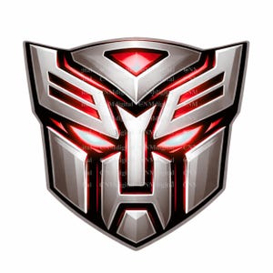 Transformers Autobot Metallic Robot gold eyes Face Sticker Decal Emblem Vinyl Accessory, for Cars, bus Trucks, Outdoor.