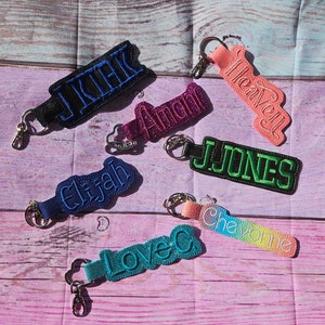 Personalized Bookbag Tags, Custom Backpack Tags, Bookbag Charms, Kids Luggage Name Tag, Personalized Keychains