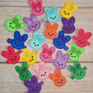 Easter Bunny Hair Clips, Marshmallow Hair Clips, Peep Hair Clips, Candy Hair Clip, Sister Hair Clips, Best Friend Hair Clips