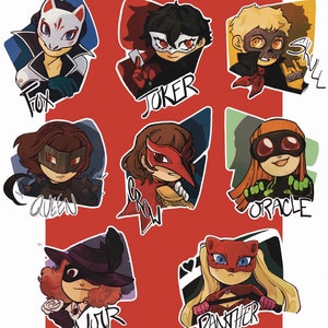 Persona 5 Phantom Thieves Headshot Stickers