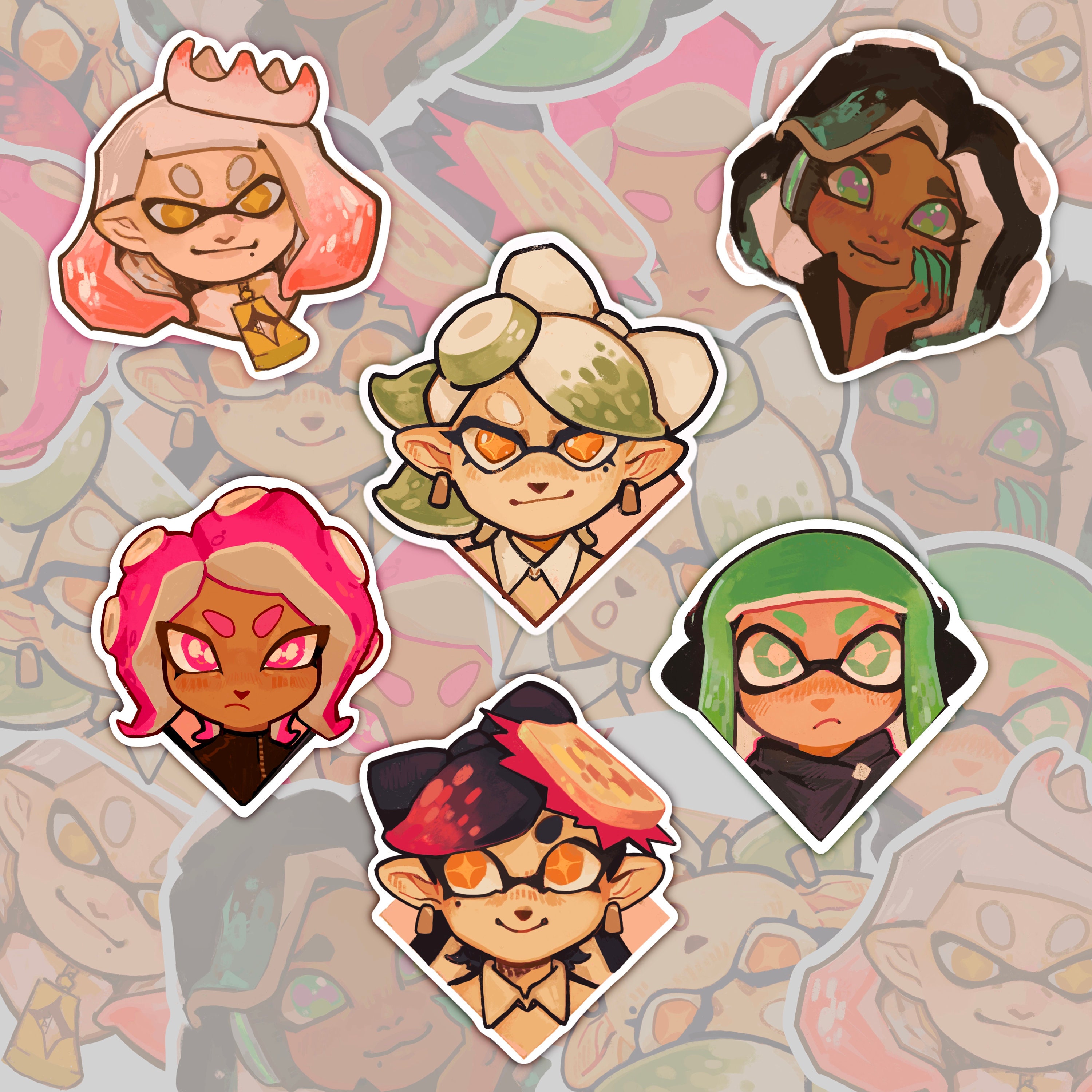Splatoon Stickers Squid Sisters off the Hook Agents 3 and Etsy