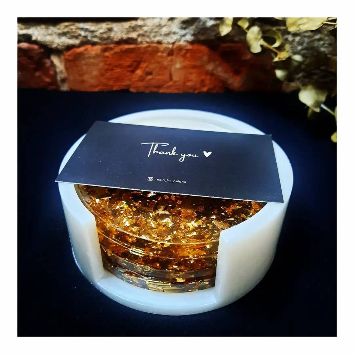 Set runde Unterset für cremefarbene und goldene Creme | Etsy