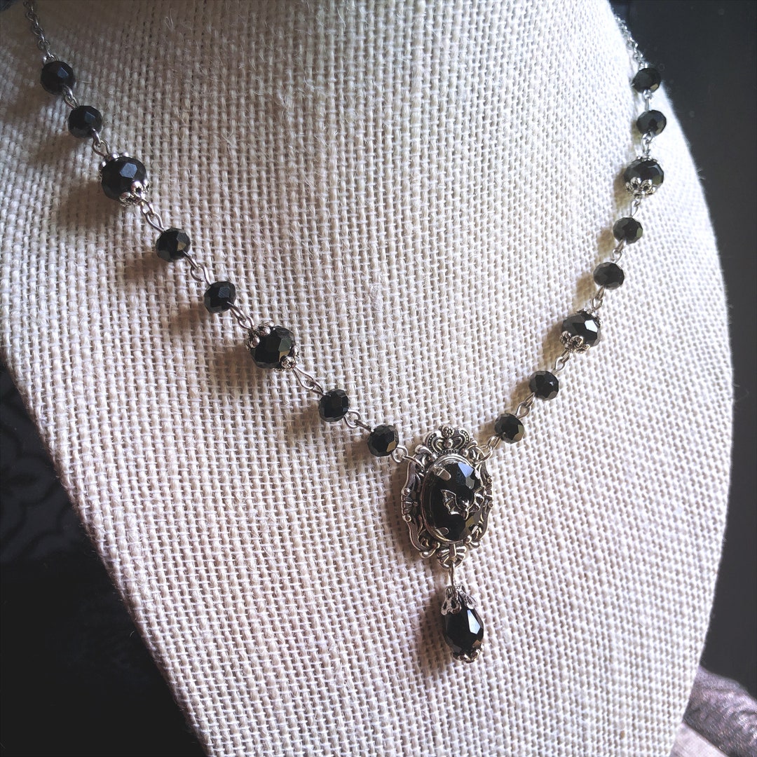 Gothic Bat Necklace Romantic Goth Black Vampire Halloween Ingrid - Etsy