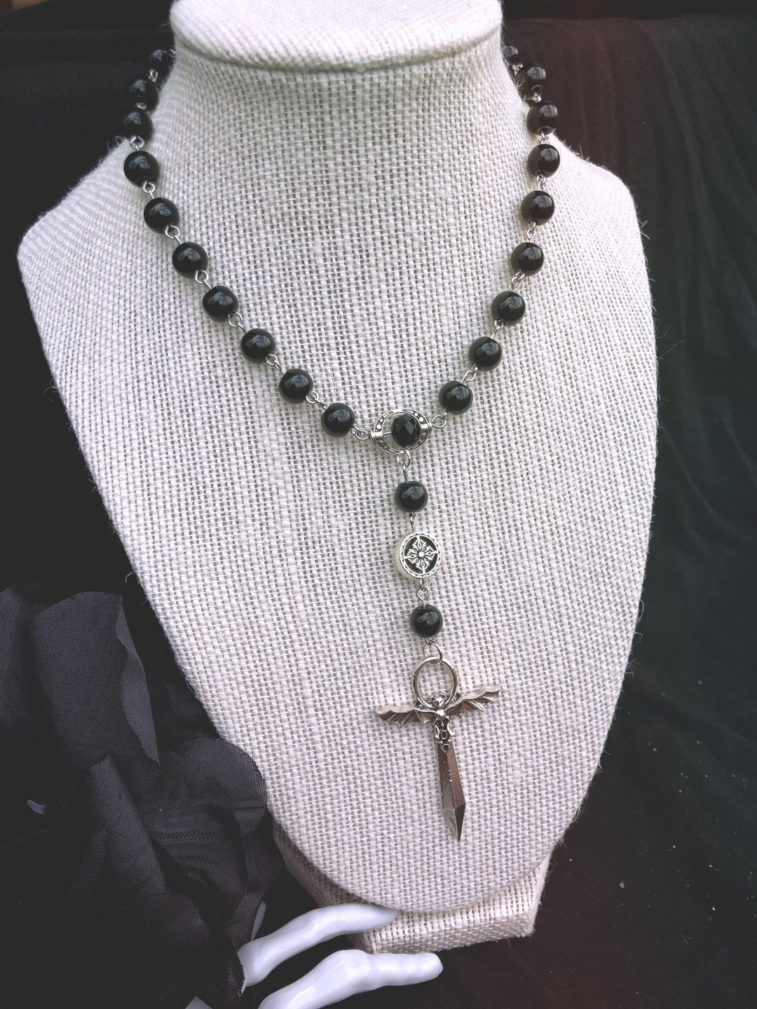 Erebus : Gothic Vampire Ankh Cross Y Necklace Goth Punk - Etsy