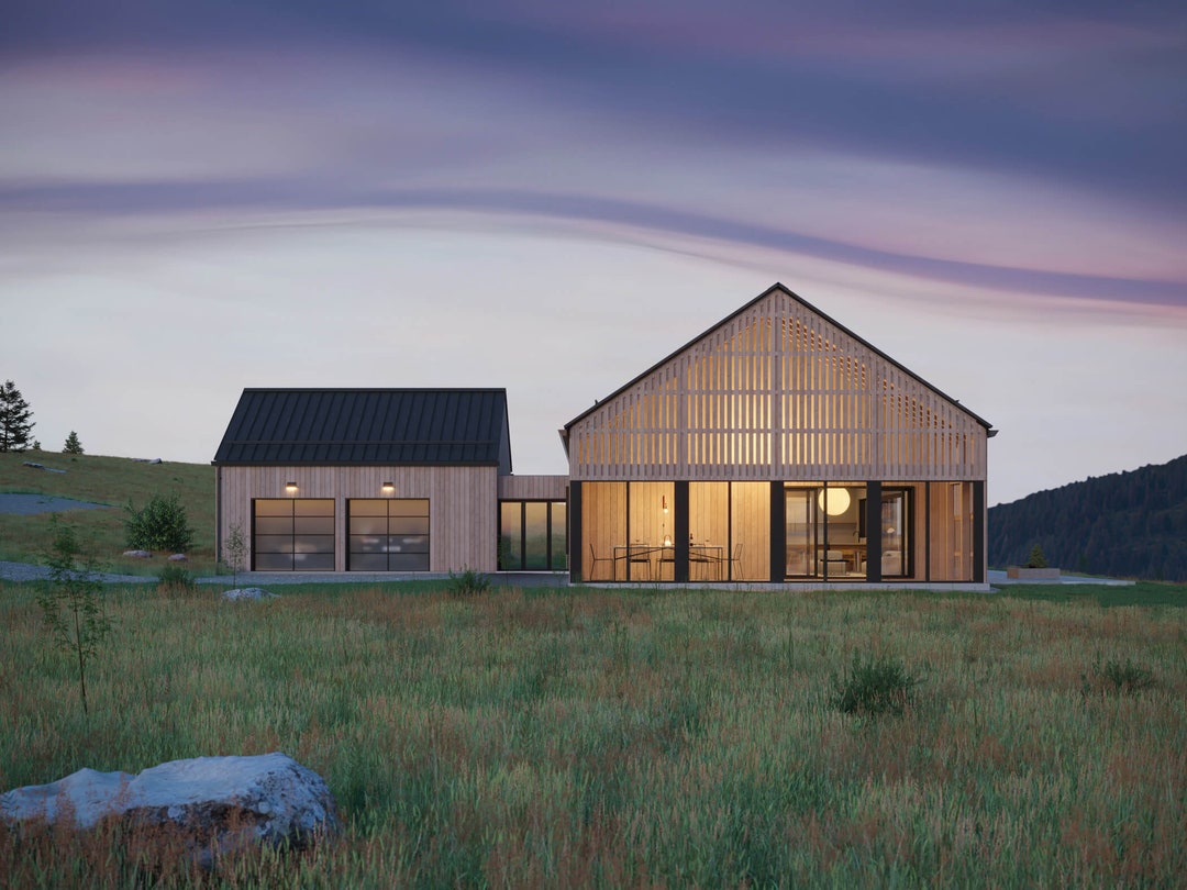 3 Bedroom Extra Large Modern Farm House Floorplan Package Etsy