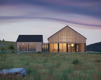 3 Bedroom Extra Large Modern Farm House Floorplan Package