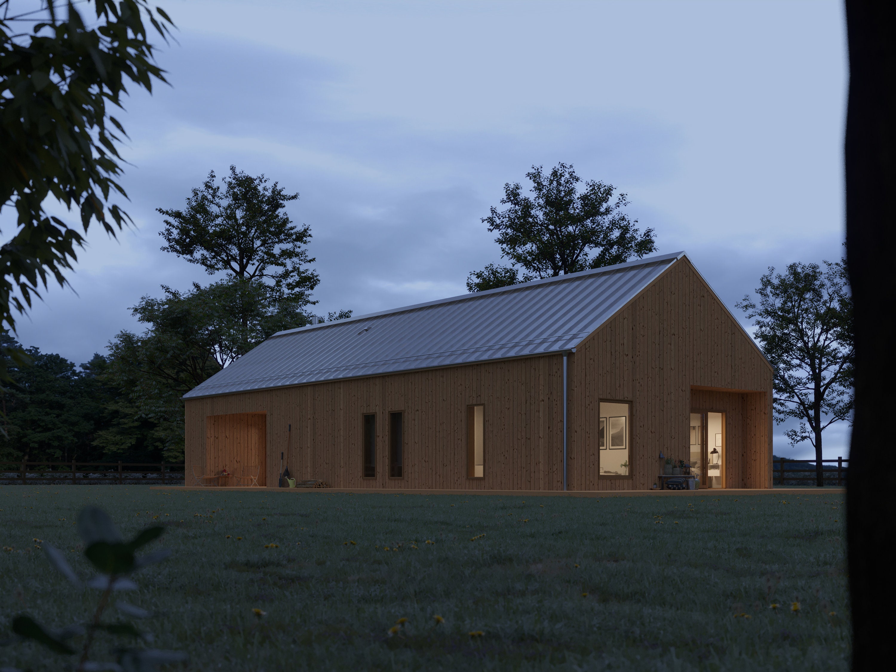 Two Bedroom House Design Floorplan Modern Barn House Style - Etsy Australia