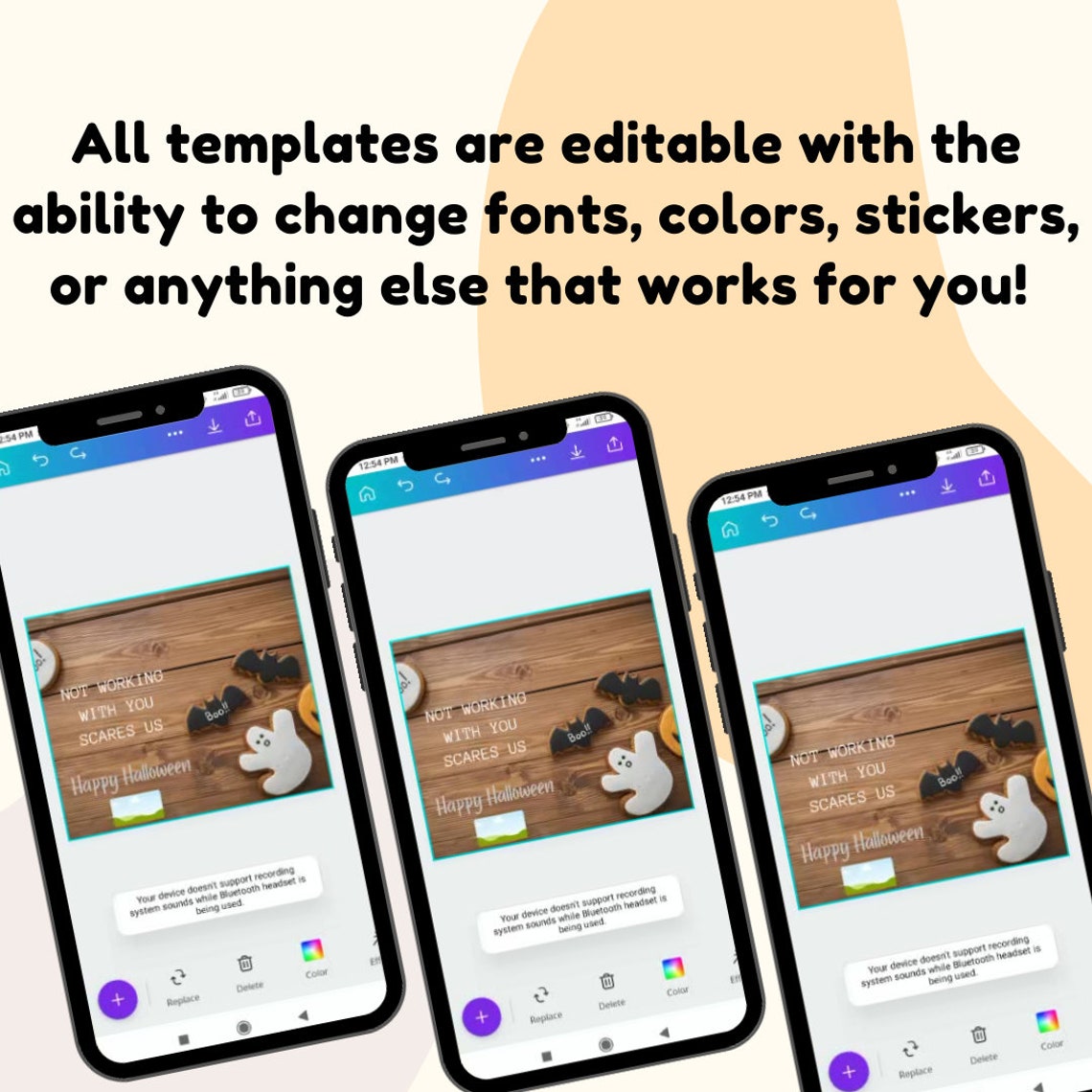 Halloween Templates For Canva Halloween Cards For Employees Etsy