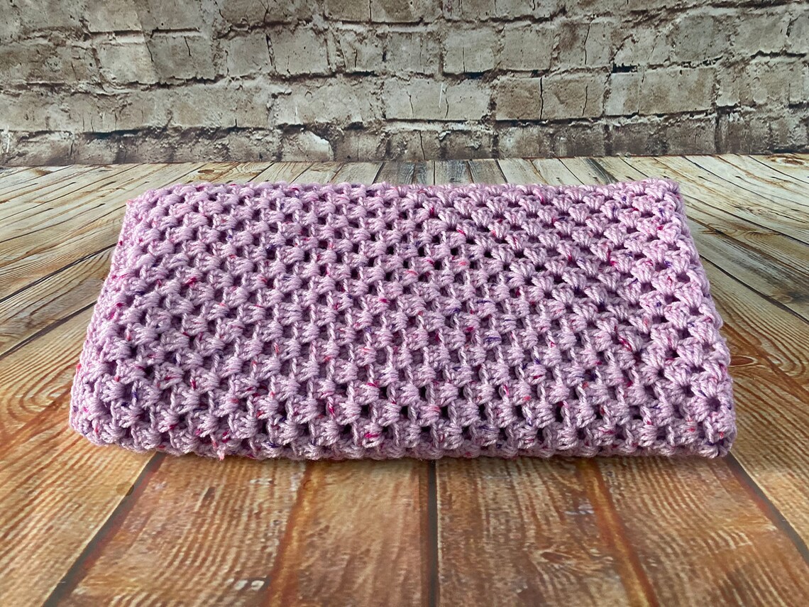 Perfect purple crocheted baby blanket Etsy