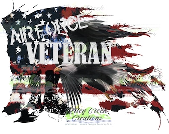 Air Force Vet 300PNG Digital Download. Sublimation Designer Graphic Digital Design. DIY Crafting