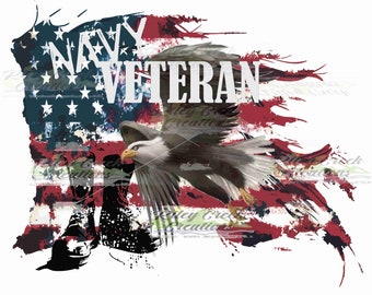 Navy Veteran 300PNG Digital Download. Sublimation Designer Graphic Digital Design. DIY Crafting