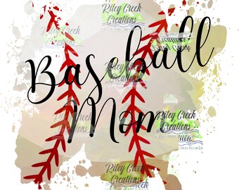 Baseball Mom Sports 300PNG Digital Download. Sublimation Designer Graphic Digital Design. DIY Crafting
