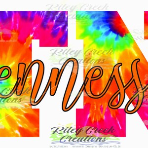 Tennessee (Tie Dye)300PNG Digitale Download. Sublimatie Ontwerper Grafisch Digitaal Ontwerp. Doe-het-zelf knutselen