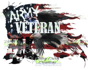Army Veteran 300PNG Digital Download. Sublimation Designer Graphic Digital Design. DIY Crafting