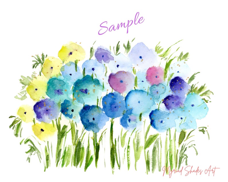 Wild Flowers Printable Nursery Wall Art Set of 3, 3 Piece Flower Art ...