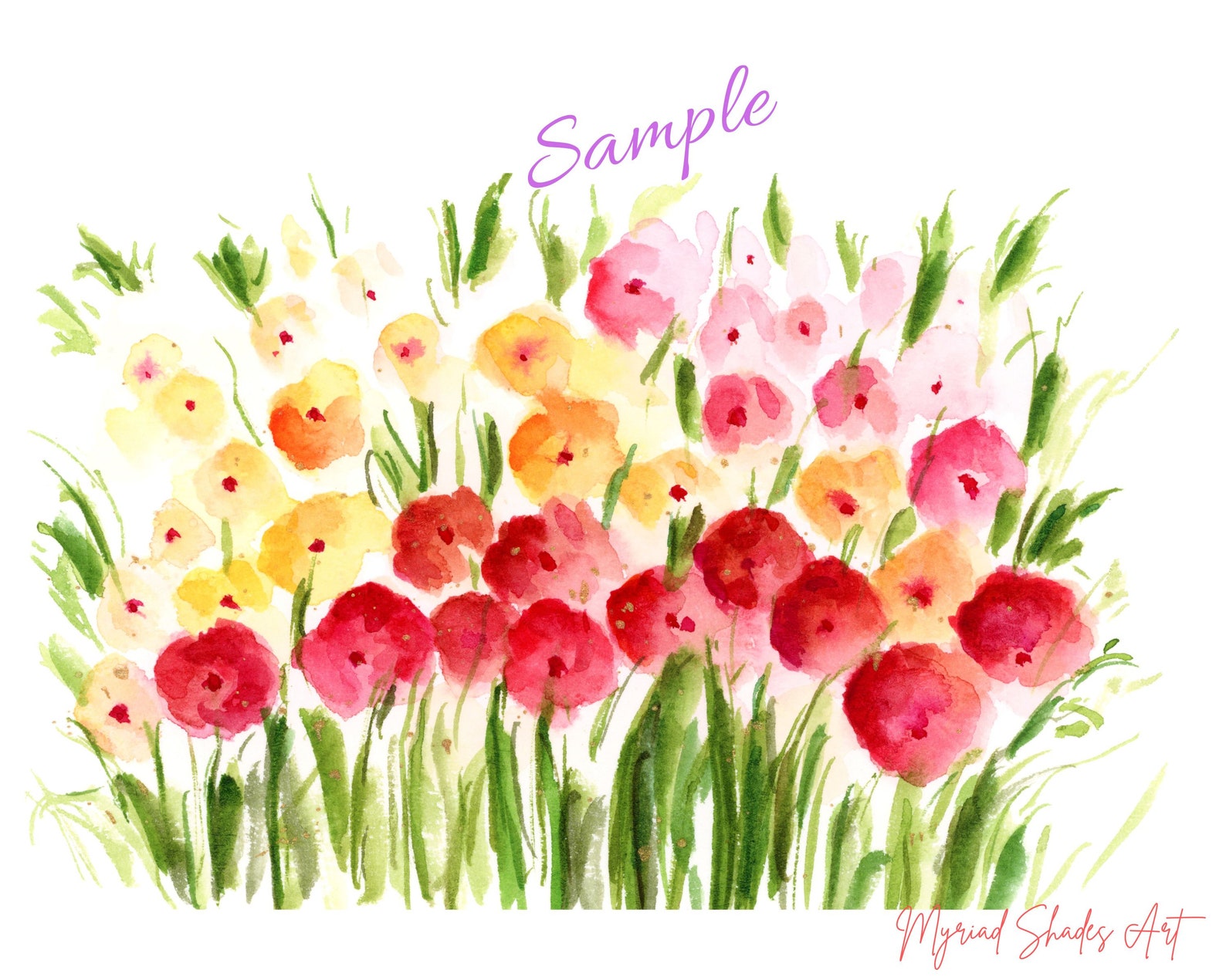 Wild Flowers Printable Nursery Wall Art Set of 3, 3 Piece Flower Art ...