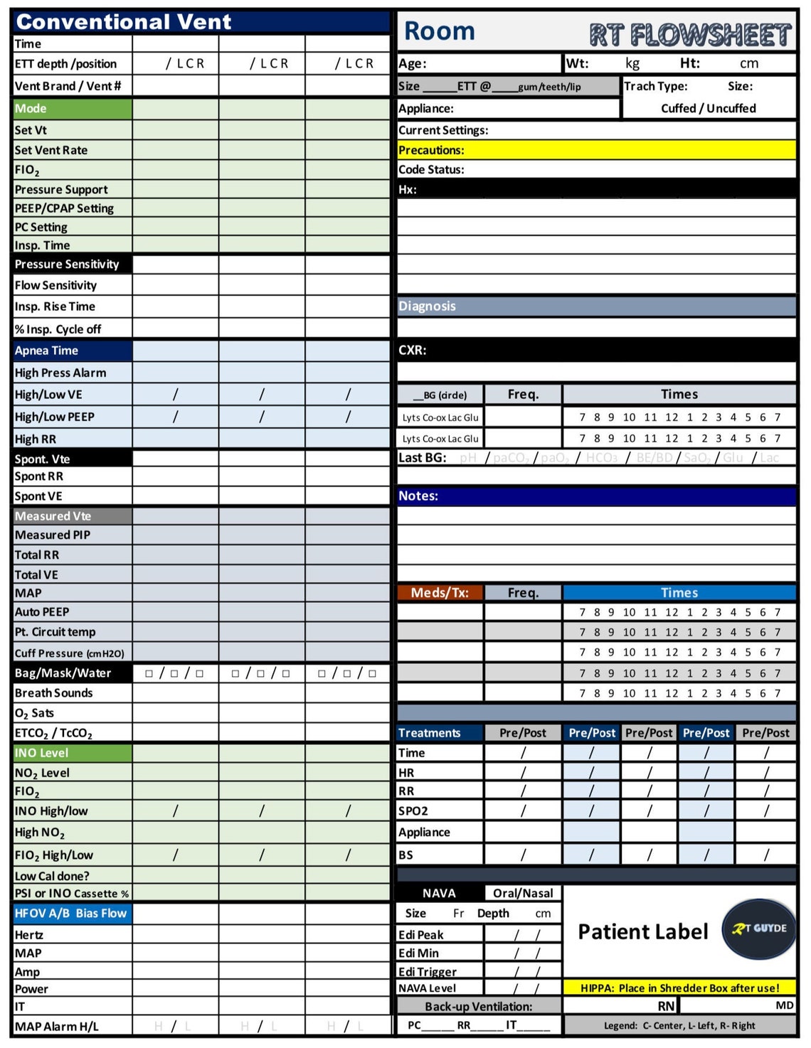 respiratory-therapy-ventilator-report-flowsheet-etsy